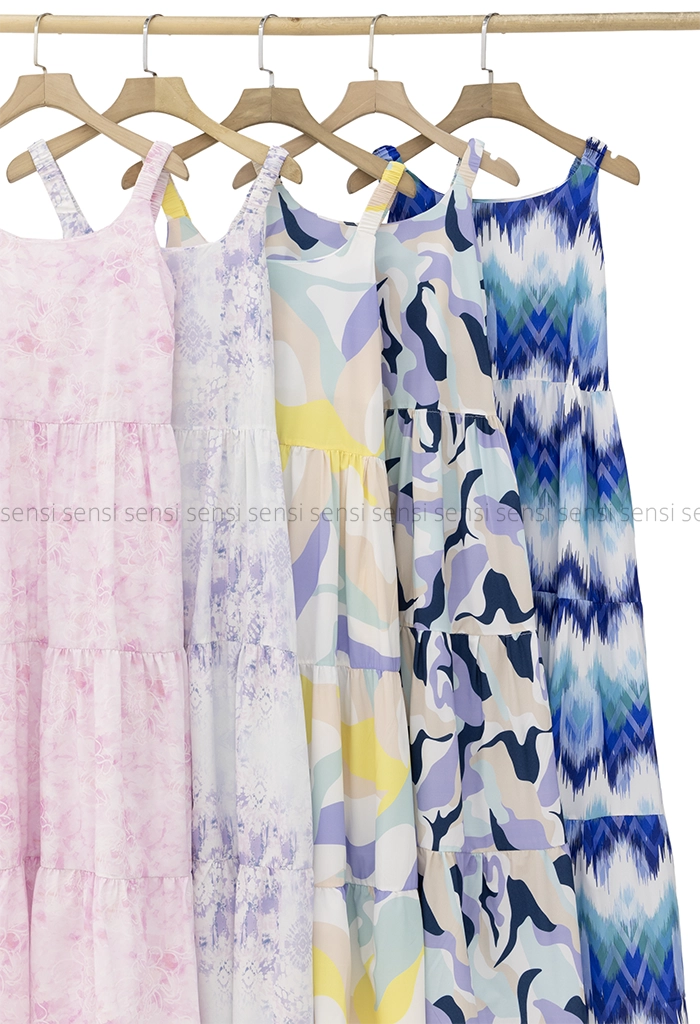 پیراهن پترن دار دو بندکد1005402